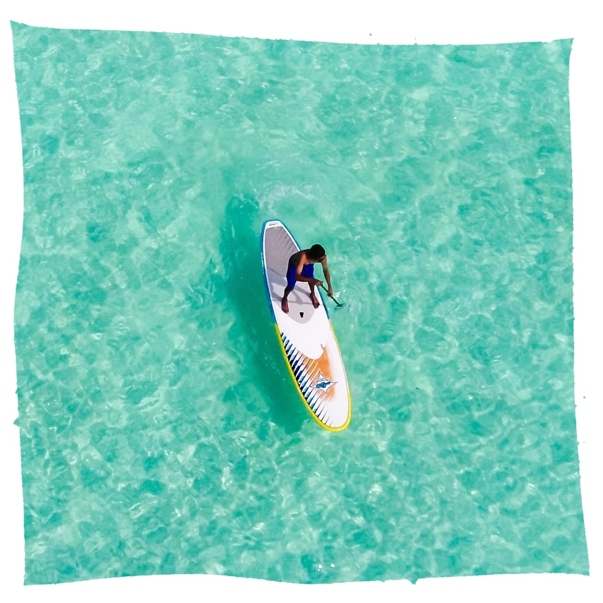 maldives paddle ocean turquoise ocean white sand